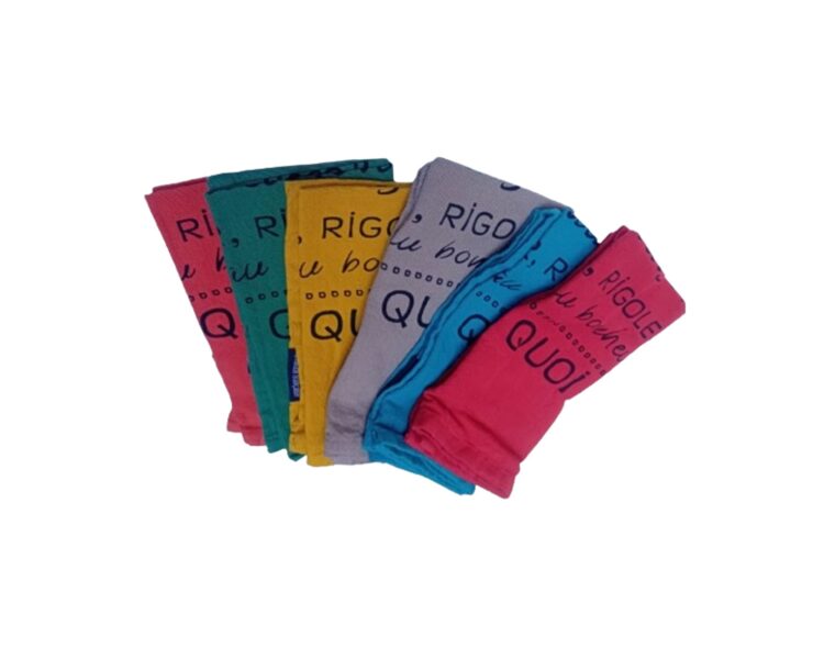 LOT DE 6 SERVIETTES "A MA TABLE"